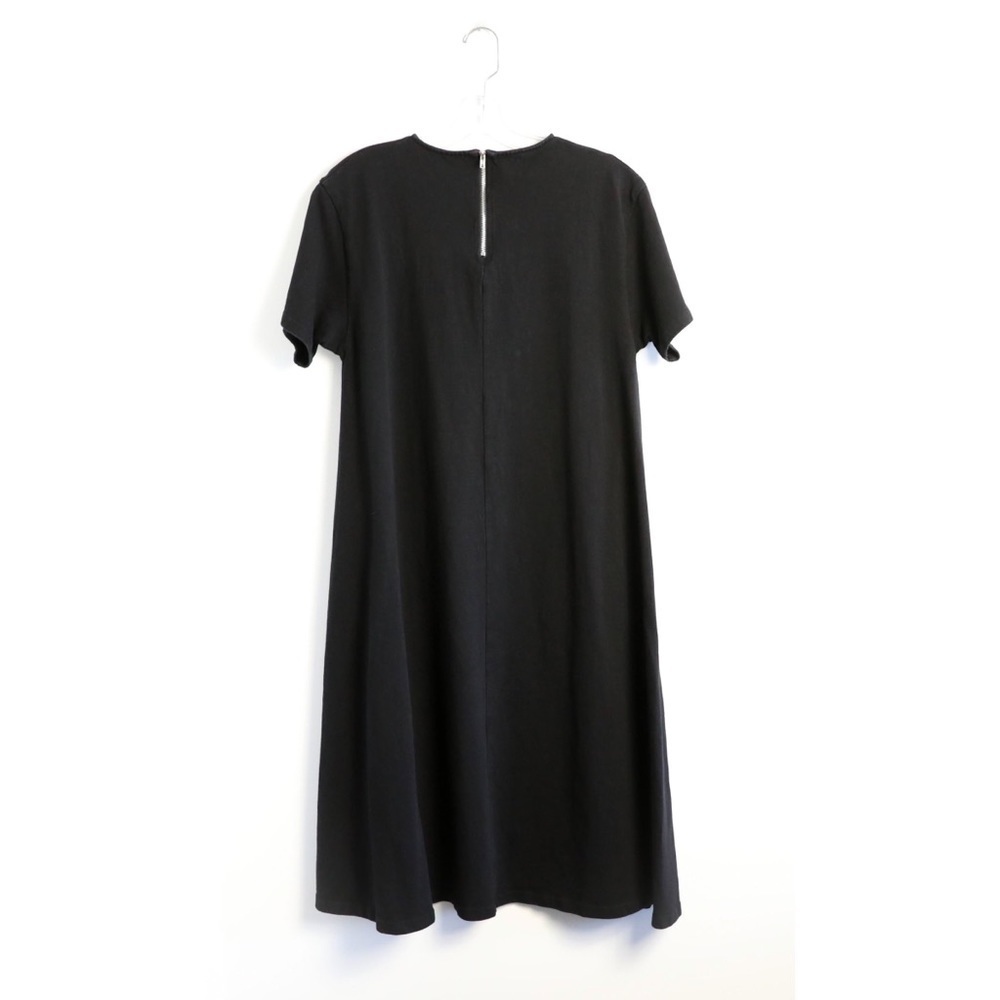 Titivate Japanese Mori Girl Style black midi dress loose fit oversized cotton S - Picture 3 of 7